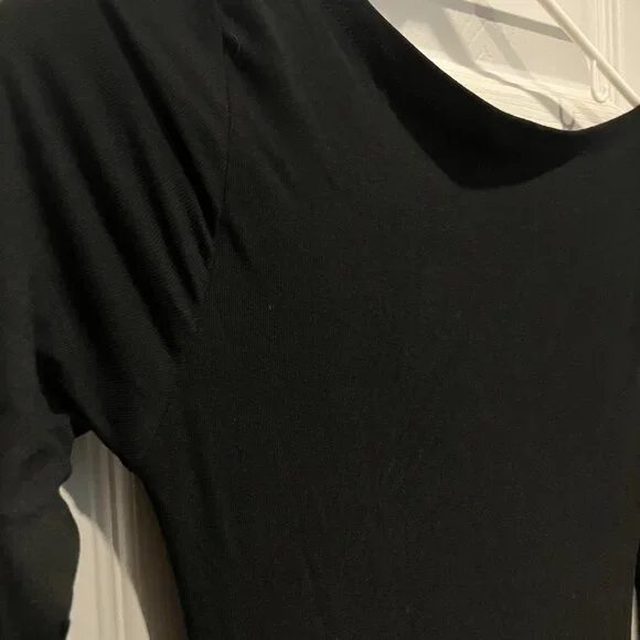 Commense Off-Shoulder Ribbed Long-Sleeve Knit Maxi Dress - NWT - Picture 6 of 7